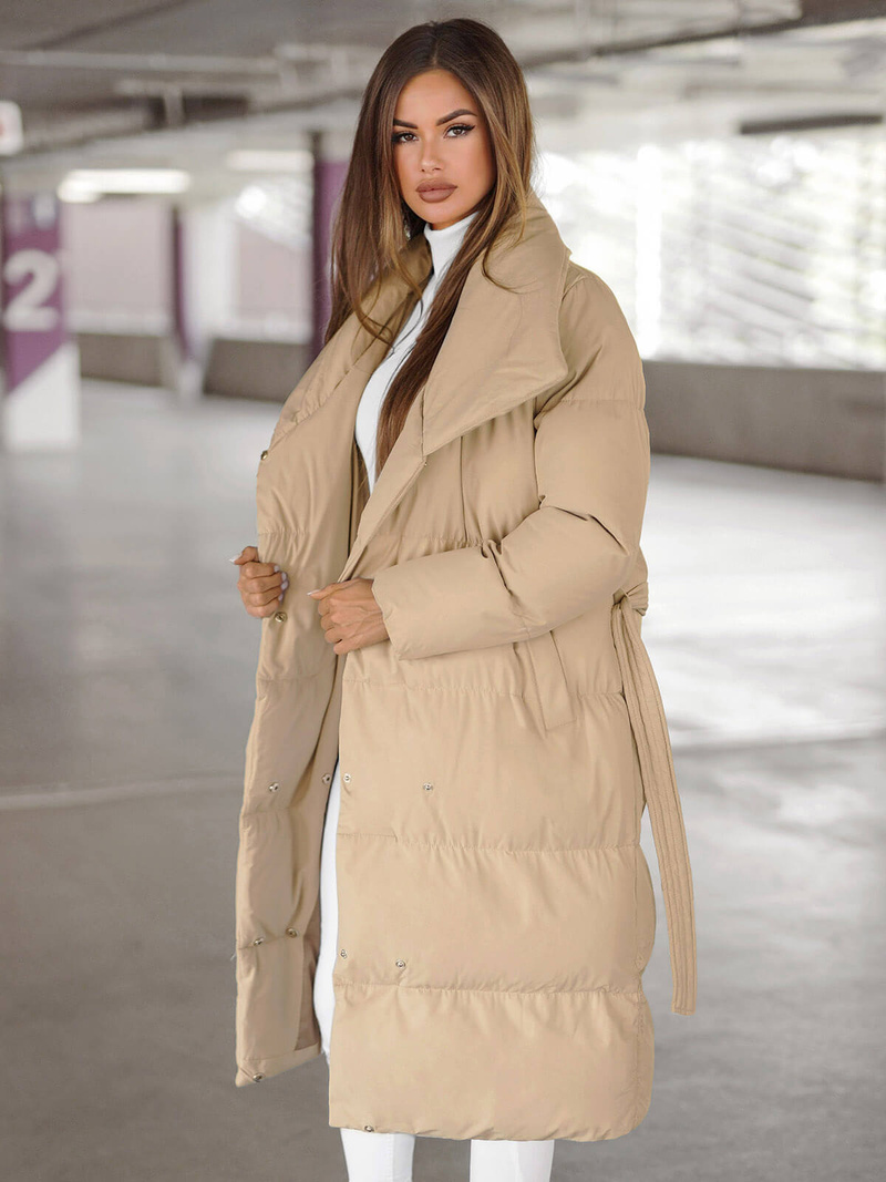 Smėlinė moteriška striukė OZONEE JS/M737/62Z