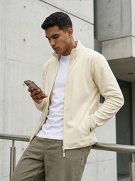 Ecru vyriškas džemperis OZONEE JS/HH016/1