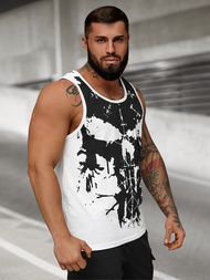 Balti vyriški berankoviai marškinėliai OZONEE JS/8B1708/1Z