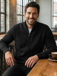 Tamsiai vyriškas megztinis OZONEE JS/59B3611/3