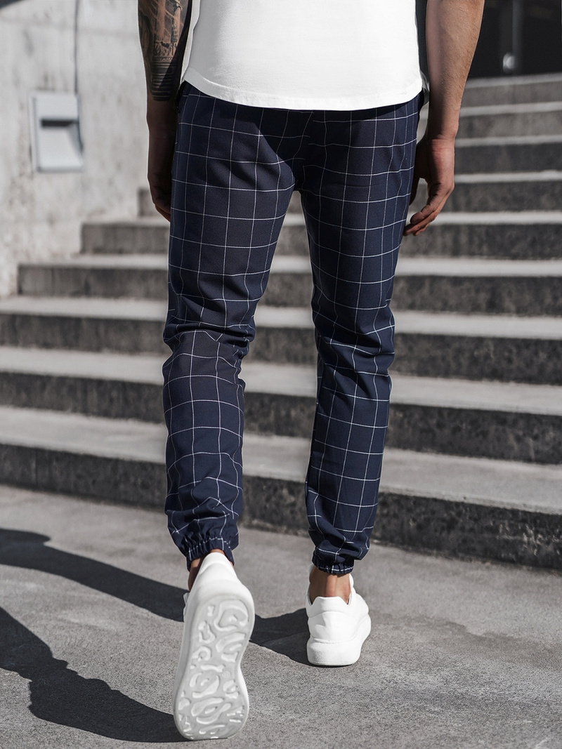 Granatinės vyriškos chino kelnės OZONEE DJ/2275/22Z