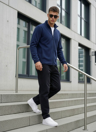 Granatinis vyriškas džemperis su užtrauktuku OZONEE JS/HH016/25