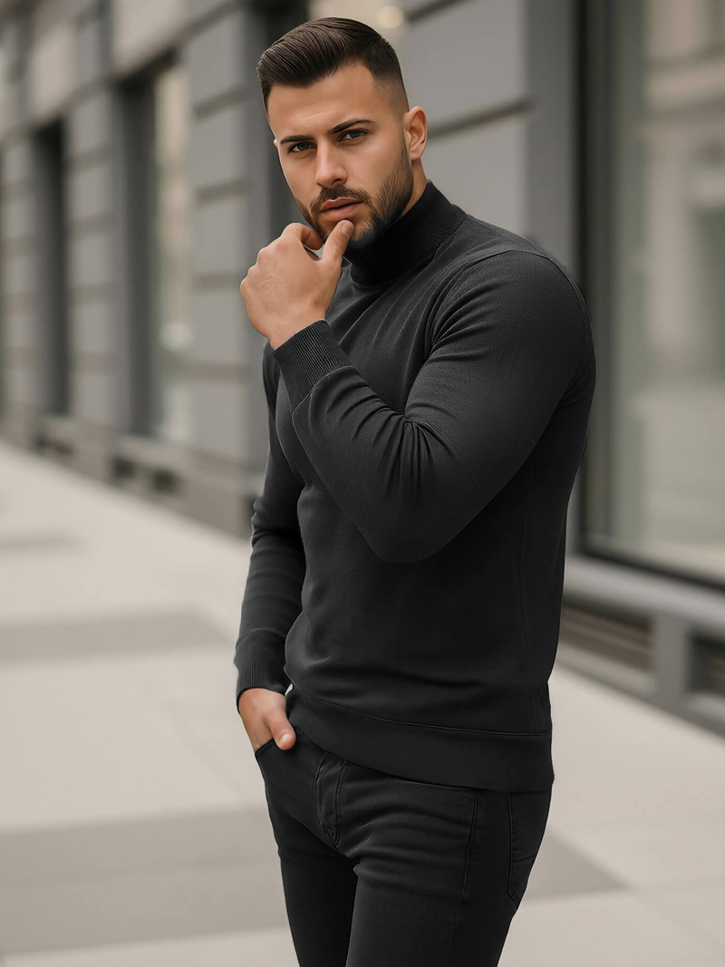 Grafitinis vyriškas megztinis OZONEE V/V24503