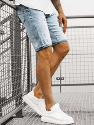 Šviesiai-Mėlyni Vyriški džinso šortai OZONEE B/55109