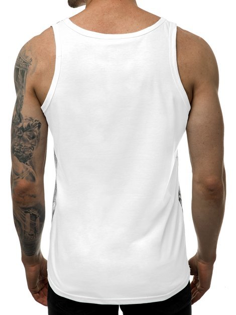 Balti vyriški berankoviai marškinėliai OZONEE JS/SS11033