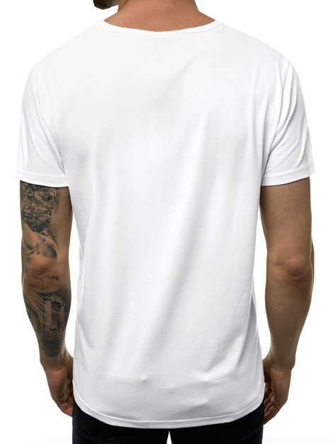 Balti vyriški marškinėliai OZONEE JS/SS10962