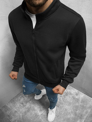 Juodas vyriškas džemperis su užtrauktuku OZONEE JS/2002Z