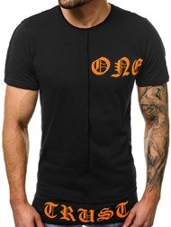 OZONEE B/181383 Juodi vyriški marškinėliai