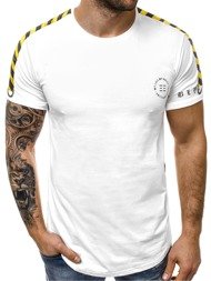 OZONEE B/181394 Balti vyriški marškinėliai