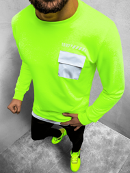 Žaliai-Neoninis vyriškas džemperis OZONEE MACH/20373Z